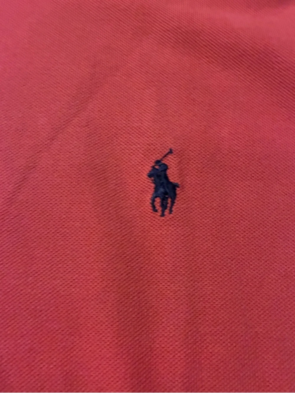 Ralph Lauren Men’s Coral Polo with Navy Pony Embroidery